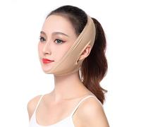 Angoily Ceinture Amincissante Visage Respirante Effet Lifting Bande Visage V Taille XS-M Couleur Peau Bandage Massage Facial pour Double Menton et Raffermissement