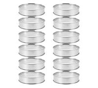 Angoily Cercles à Crumpets en Acier Inoxydable Antiadhésifs 12 Pièces 85 CM Ronds pour Pâtisserie Maison Moules à Muffins Anglais et Cercles à Tarte Réutilisables pour Desserts et Crêpes