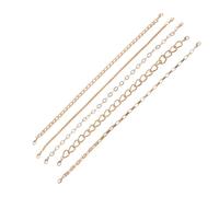 Angoily Chaînes Soi-même pour Chapeau Baseball et Chapeau de Soleil, Lot de 5 Pièces en Fer Doré Style Boho Vintage Fermoirs Homard pour Voyages et Vacances