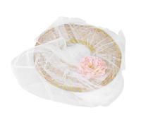 Angoily Chapeau Conique en Bambou Tressé avec Voile, Chapeau de Soleil Oriental Chinois Léger et Robuste, Accessoire Cosplay et Décoration Mariage, Protection Uv, Taille Unique, 1 Pièce