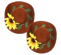 Angoily Chapeaux Bouteille Feutre 8X8X3 CM Lot de 2 Décoration DIY Fête Ambiance Cow-Girl Accessoire Vin