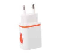 Angoily Chargeur Mural Double USB pour Smartphone avec Veilleuse LED Intégrée, Compact Abs pour Voyage et Maison, Prise EU Rouge, Adapté Chambres et Couloirs Sombres