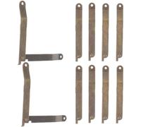 Angoily Charnières de Support de Couvercle en Fer Vintage Lot de 10 set de Pièces Grosse Taille Finition Bronze Vert Antique Charnières de Verrouillage Robustes pour Boîtes en Bois