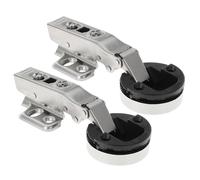 Angoily Charnières Invisibles de Porte Vitrée Acier Laminé à Froid, Fermeture Douce Amortie, pour Meuble et Salle de Bain, Lot 2 Pièces, Usage Cabinet Rangement