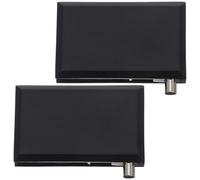 Angoily Charnières Robustes pour Portes en Verre Noir Mat, Lot de 2 Pièces, Charnières à Barillet Pivotantes Haut et Bas, sans Cadre, pour Usage en Intérieur et Placards