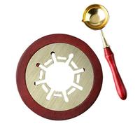 Angoily Chauffe-cire Vintage Compact avec Cuillère Four de Fusion de Cire Polyvalent pour Cachet et Facile à Nettoyer Kit pour Débutants et Amateurs de Sceau