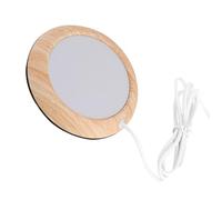 Angoily Chauffe-Tasse USB pour Bureau avec Plaque Chauffante Antidérapante Bois Tapis de Réchauffement Électrique pour Boissons Base Isolée pour Café Thé et Lait Couleur Couleur Aléatoire