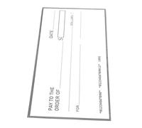 Angoily Chèque Géant Effaçable Sec 30X16 Pouces Gros Faux Chèque Étanche pour Présentations Dons Tombola Charité Réutilisable