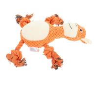 Angoily Chien Girafe Dessin Animé Qui Couine en Tissu Orange | Interactif, pour Intérieur et Extérieur, Soulage L’ennui, Adapté aux Chiens Animaux