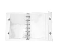 Angoily Classeur Souple A7 en Pvc avec 5 Anneaux, Pochette Intérieure Rechargeable, Compact et Portable, Fermeture à Bouton-pression, pour Prises de Notes en Réunion et Étudiants