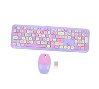 Angoily Clavier et Souris sans Fil Ergonomiques ABS 110 Touches et 3 Boutons Souris, Liaison USB Compatible pour Bureau et Ordinateur Portable
