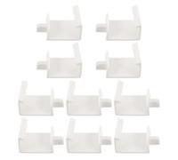 Angoily Clip de Séparation Blanc en Plastique 10 Pièces pour Étagères | Réutilisable, Pose Simple, Usage Polyvalent, pour Grille Métallique et Rayonnage Commercial