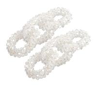 Angoily Clips de Chaussures de Mariage pour Femmes en Verre Blanc, Légers et Faciles à Installer, Décoration Chic pour Chaussures Lors de Fêtes ou Vie Quotidienne