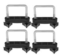 Angoily Clips de Porte-Bagages Noirs en Métal et Plastique, 4pcs Pinces de Barre Transversale pour Galerie de Toit, Fiables et Sécurisent Les Bagages Lors de Voyages