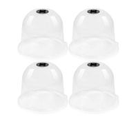 Angoily Cloche à Plantes De Jardin Transparentes 4 Pièces, Protection Végétale Respirante Grille D'aération, Couverture De Semis pour Maintien D'humidité Et Croissance en Extérieur