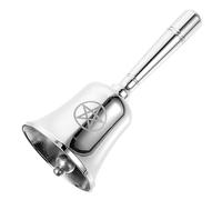 Angoily Cloche Rituelle Pentagramme Métallique, Petite Clochette à Main Dorée, Outils D'autel pour Divination Et Cérémonie De Tarot, Décoration Intérieure Ésotérique,