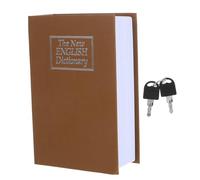 Angoily Coffre-Fort Décoratif de Livre Mini Boîte de Rangement Secrète avec Serrure à Clé Coffre-Fort Factice Jaune Petite Taille Rangement Sécurisé pour Objets de Valeur à Domicile ou