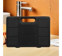 Angoily Coffret à Outils Rigide Noir Portable avec Poignée Boîte de Rangement en Plastique Compatible Outils Pneumatiques 150/190/250 Mallette Multifonction pour Atelier et Transport