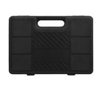 Angoily Coffret de Rangement Rigide Noir pour Outils Pneumatiques 150/190/250 Boîte à Outils Portative en Plastique avec Poignée Plateau Organisateur Intégré Coffre Vide pour Atelier