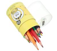 Angoily Coffret Taille-crayon pour Étudiants de 24 Crayons de Couleur en Bois Écriture Super Lisse et Facile à Effacer, pour Dessin Scolaire et Vie Quotidienne