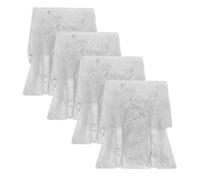 Angoily Coin Métallique Solide pour Manche de Hache en Fer Argenté, 4pcs, Accessoires D'installation pour Outil de Réparation Boîte à Outils Familiale