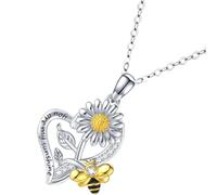 Angoily Collier de Cœur Pendentif Tournesol en Alliage, Design Délicat et Chic, Collier Décoratif pour Occasions Spéciales et Banquets