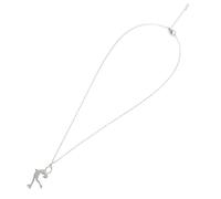 Angoily Collier de Gymnastique en Acier Inoxydable Argenté, Pendentif Léger et Élégant, Décoration Quotidienne pour Festival et Party