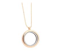 Angoily Collier Médaillon Rond Ouvrant en Alliage, Pendentif Photo DIY | Mémoires Proches, Placage de Protection Environnementale, Finition Qui Ne Ternit Pas, Style Personnalisable