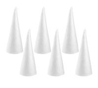 Angoily Cone Polystyrene, Cone Polystyrene 24 Cm, 6 Pieces Sapin PolystyrèNe CôNe En Mousse Solide Pour Artisanat Enfants Accessoire CréAtif Diy Pour DéCoration Maison Et Projets De NoëL