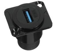 Angoily Connecteur USB 30 Femelle à Montage sur Panneau Adaptateur D’Extension de Données Droit Passage USB Étanche Noir pour Transmission Haute Vitesse Adapté Ordinateur et