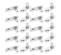 Angoily Contacts à Ressort pour Batterie AA 100 Pièces, Plaques de Bornes en Acier, Ressort Convertisseur de Polarité Double Face 28 X 12 Mm, Compatibles Porte-Piles Télécommande,