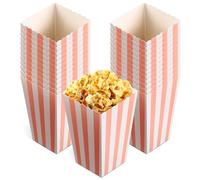 Angoily Contenants à Popcorn Rayés 48 Unités en Papier, pour Collations et Biscuits, pour Fêtes d'Anniversaire et Usage Domestique