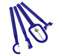Angoily Correcteur de Poussée Linguale Bleu 4 Pièces en Pp et Acier Inoxydable pour Exercice du Bout Langue, Outil D'entraînement Musculaire Oral Confortable pour Garçon et Filles