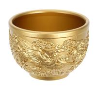 Angoily Coupe D'offrande Bouddhiste Vintage en Laiton Or Motif Dragon pour Mariage et Décoration Maison, Bol à Trésor Compact et Décoratif