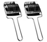 Angoily Coupe-Nouilles et Coupe-Échalotes Manuel en Acier Inoxydable 2 Pièces, Accessoire la Cuisine pour Oignons Frais et Nouilles Maison