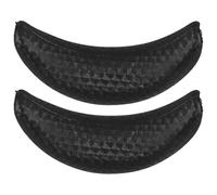Angoily Coussin Repose-nuque en Caoutchouc Noir 2pcs pour Bac à Shampoing, Antidérapant et Étanche, Forme Croissant, pour Salons et Spas