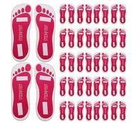 Angoily Coussins Adhésifs Jetables pour Bronzage Pieds 25 Paires Protection Antidérapante pour Soin du Corps Spa et Fêtes Couleur Rose Fuchsia