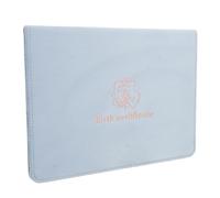 Angoily Couverture D'acte De Naissance Filtres Porte-Carte Enregistrer Tampon Entreprise Titulaire De La Carte De Visite Titulaires Trousse Annonce La Commode Chiffon Voiture Peau Sky-Blue