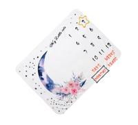 Angoily Couverture Mensuelle pour Bébé Unisexe 12 Mois Chiffres Imprimés Tissu Doux et Sûr pour -Né Tapis Photo de Croissance Lavable pour Séance Photo Souvenir Bébé Garçon Fille