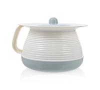 Angoily Crachoir avec Couvercle Portable en Plastique Bleu, Surface Lisse et Anti-taches, Pot de Chambre Pratique pour Maison et Hôpital, Adapté aux Garçon et Filles et Personnes Âgées