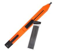 Angoily Crayon Mécanique de Marquage avec Recharges Crayon Menuisier Professionnel pour Dessin et Tracé Set Pratique pour Charpentiers et Artisans Design Compact Facile à Transporter