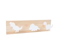 Angoily Crochet Mural Dinosaure en Bois Blanc Style Nordique Minimaliste Crochet Décoratif pour Maison Chambre à Coucher Design Créatif et Polyvalent