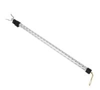 Angoily Crochet Télescopique en Alliage d'Aluminium Argenté Perche Rétractable pour Étendoir à Linge Fourche Intégrée Balcon et Séchage Pratique des Vêtements