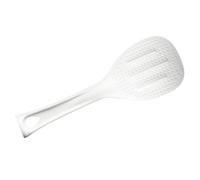Angoily Cuillère à Riz Antiadhésive en Plastique Blanche Spatule de Service Réutilisable Ustensile Cuisine Pratique pour Riz Soupe et Porridge Compatible Autocuiseur Manche