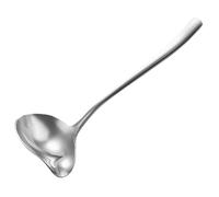 Angoily Cuillère à Sauce en Acier Inoxydable Épaisse Petite Cuillère à Sauce Bec Verseur Incliné Ustensile Cuisine pour Nappage Précis Lavable au Lave-vaisselle et Vinaigrettes