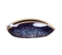 Angoily Cuillère à Thé en Céramique Bleue Design Unique, Versant le Thé Fluidité, Accessoire Pratique pour Restaurant et Hôtel