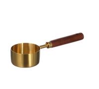 Angoily Cuillère Doseuse 60ml en Acier Inoxydable Doré Manche en Bois D'acacia, Ustensile Cuisine Précis pour Mesurer Café, Thé et Ingrédients, Outil de Mesure Solide pour Pâtisserie