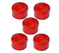 Angoily De 5 Pièces Bonbonnière cylindrique invités faire la fête box bonbon halloween caisse de rangement approvisionnement de la fête cas de festival Fer rouge