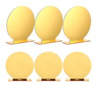 Angoily de Numéros de Table Panneaux Réservés Réutilisables Mariage en Acrylique Or 6 Sets Lisse et Effaçable pour Décoration de Table de Banquet