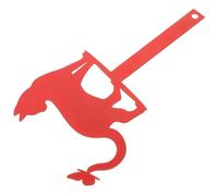 Angoily Décoration de Boîte aux Lettres en Fer Rouge Silhouette de Chat et Insecte Volant Panneau Décoratif Résistant aux Intempéries pour Jardin Extérieur Ornement Original et Solide